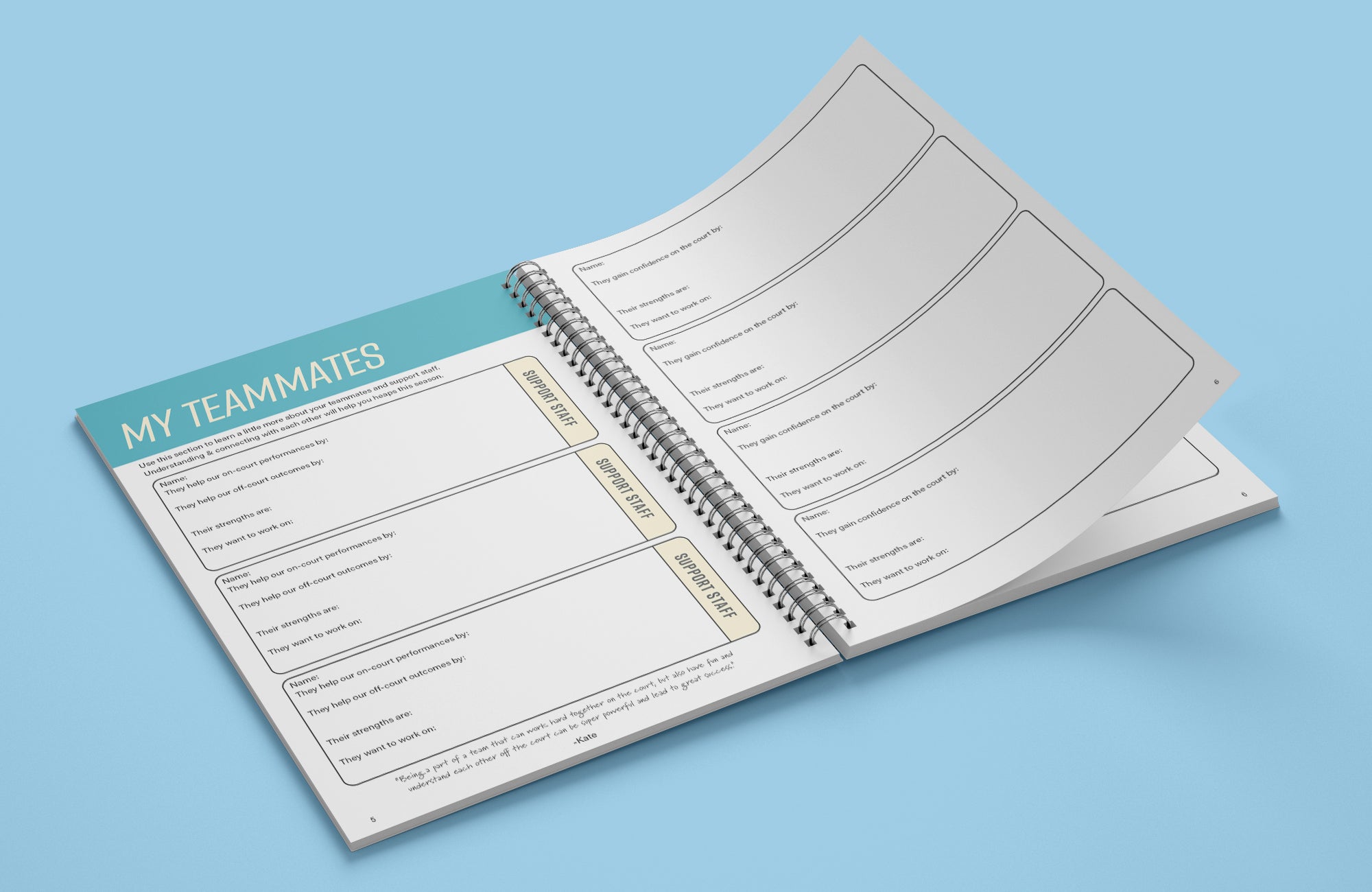 Netty Notes. A Netball Notebook designed to build confidence & improve ...