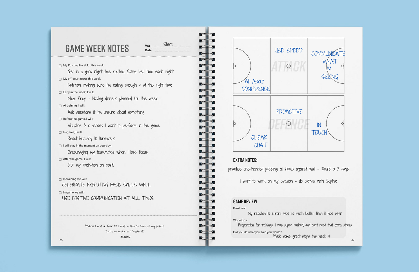 Netty Notes - The Netball-Specific Notebook – My Sports Notes